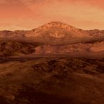 Mars like red planet landscape
